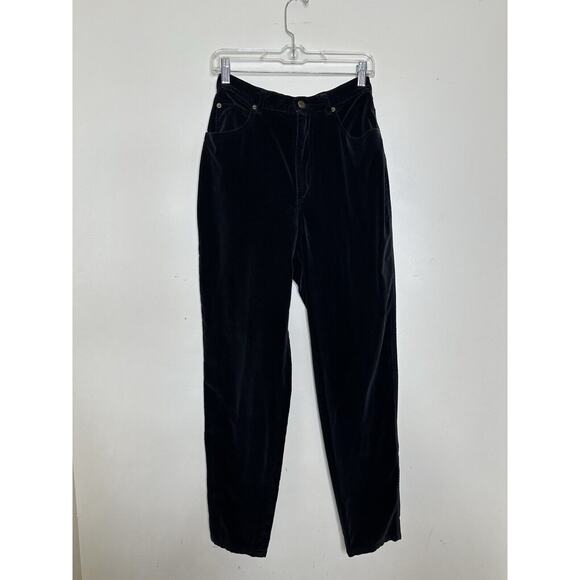 Vintage Sarah Chapman Black Velvet Pants Size 10 (small Fit) Pockets Please Read - Picture 1 of 7